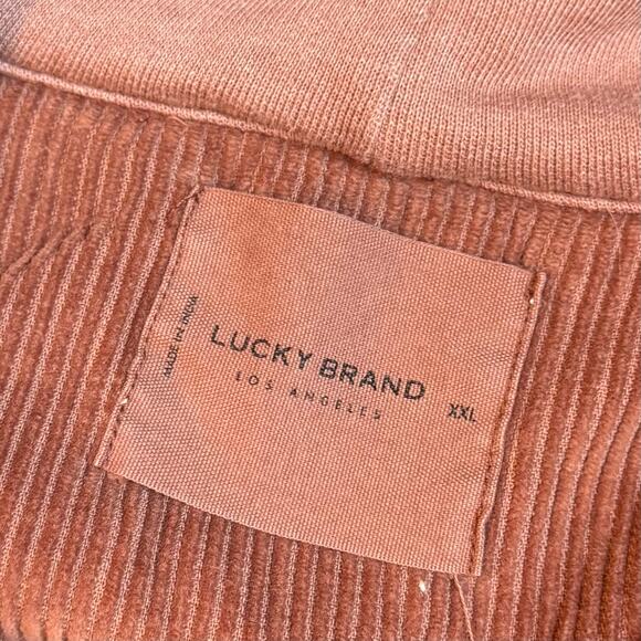Lucky Brand Women’s XXL Blush Copper Corduroy Hoodie Jacket Shacket Hood Pockets - Picture 8 of 10